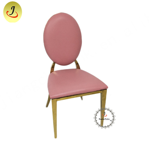 Chaise de salle à manger en acier inoxydable de forme ronde moderne en or JC-SS87, vente en gros, meubles de maison, événements, fêtes - Product Image 2