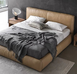 Muebles para el Hogar de Lujo, <span class=keywords><strong>Cama</strong></span> Moderna de Cuero Genuino para <span class=keywords><strong>Cama</strong></span> King Size o Queen Size, Juego de Muebles para Dormitorio - Product Image 1