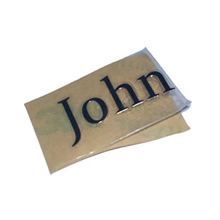 Personalizzato 3D PVC cromato adesivo in metallo lettere distintivo Logo emblel