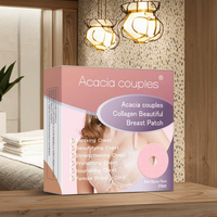 Coussinets d'amélioration du sein pleural à base de plantes soins du mamelon patchs au collagène masque pleural une boîte de 6 comprimés