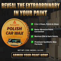 Cire de voiture premium à nano-revêtement céramique doux avec formule nano-abrasive pour réparation des rayures et éclaircissement de la peinture, pour polissage automobile