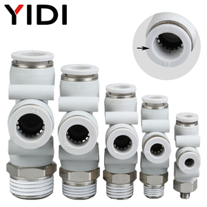 Conector Neumático de Latón YIDI de 1/8, 1/4, 3/8, 1/2 BSP R Macho a 4-10 mm, Conexión a Presión para Manguera de Aire, Tubo PD - Product Image 3