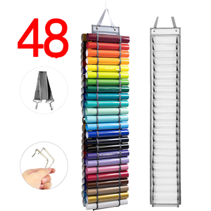AQM <b>Vinyl</b> Roll Organizer Engraved 48 Roll-Light Grey Sublimation Transfer White <b>Paper</b> Oxford Cloth Storage Hanging Bag/ - Product Image 1