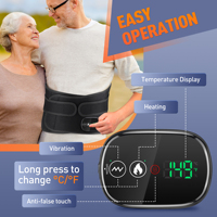 Masseur de soutien lombaire avec logo personnalisé ceinture de massage avec chauffage électrique vibration soulagement des douleurs dorsales