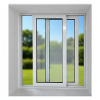Fenêtre coulissante double rail en PVC, design moderne pour usage résidentiel, fabricant professionnel, double vitrage, idéale pour les résidences