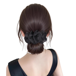 Women's Bun <b>Wig</b> With Clips Full Mesh Back Natural Realistic Hair Tie For Miss Any Face Shape - Product Image 3