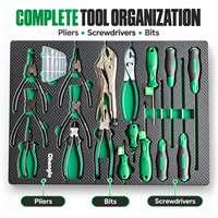 Ensemble d'outils de mécanicien professionnel, kit de réparation automobile manuel avec mallette rigide, boîte à outils en gros pour l'utilisation en garage automobile