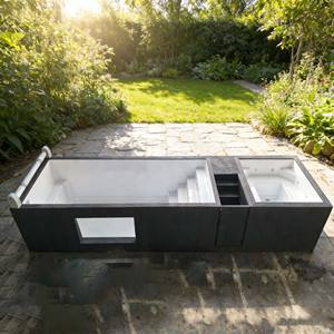 Piscine de luxe pour l'extérieur avec plusieurs zones de conversation et spa intégré - Product Image 2