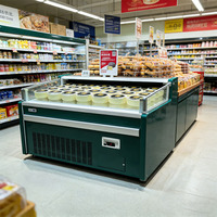 Vitrine Réfrigérée Commerciale Extérieure pour Viande, Buffet Libre-Service, Comptoirs Réfrigérés pour Viande, Poisson, Bœuf, Congélateurs et Réfrigérateurs