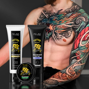 Kit Profesional para el Cuidado Posterior del <span class=keywords><strong>Tatuaje</strong></span>, Crema Calmante, Bálsamo Curativo y Protector Solar con SPF, Set de Cuidado del <span class=keywords><strong>Tatuaje</strong></span> con Helichrysum - Product Image 1