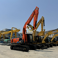 Excavatrice sur chenilles HITACHI ZX200 d'occasion de haute qualité, moteur ISUZU, 100% origine Japon, haute efficacité, pompe moteur de seconde main