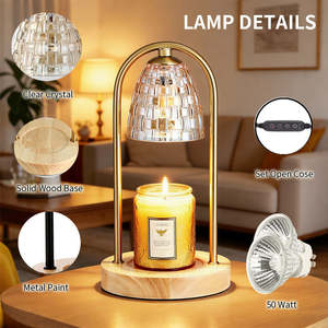 Kısılabilir Işık ve Zamanlayıcılı Retro Fener Mum Isıtıcı, Özel Renk/Logo, Ev Aromaterapi Lambası - Product Image 5