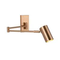 Décoration d'intérieur de style nordique, applique murale LED en métal couleur laiton avec bras pivotants pour la lecture dans la chambre à coucher