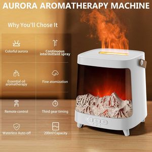 USB Desktop <b>Humidifier</b> Flame Effect <b>Mist</b> Diffuser with Galaxy Light for Home Bedroom - Product Image 5