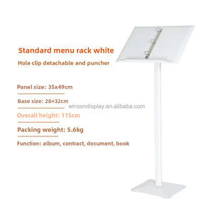 Présentoir vertical pour pages de menu de <span class=keywords><strong>restaurant</strong></span> et présentoir rabattable pour affiches individuelles de la brochure - Product Image 4