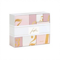 Boîte en carton rigide écologique de luxe personnalisée pour calendrier portable 7 jours, emballage tiroir avec pelliculage mat et doublure en éponge