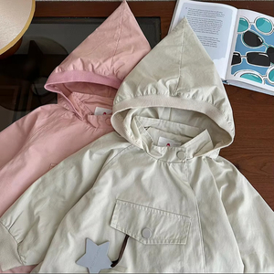 Trench d'hiver de haute qualité, hauts décontractés de printemps, <span class=keywords><strong>manteau</strong></span> à capuche personnalisable et polyvalent pour filles. - Product Image 5