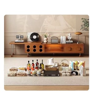 Mueble de TV Extensible de Estilo Chino Retro, Mueble de Madera Maciza para Almacenamiento, Soporte de Suelo para Sala de Estar - Product Image 5