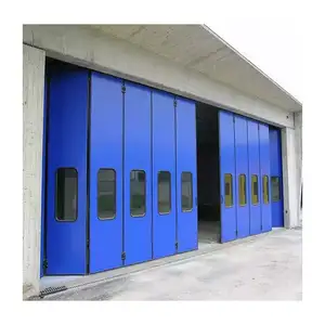 Chinese Supplier Automatic Folding Aircraft Warehouse Fireproof Vertical Folding Hoisting Industrial Door Metal Door