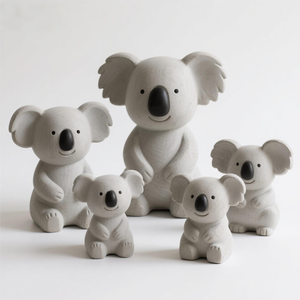 Estatua de hormigón Wombat hecha a mano para jardines e interiores, decoración de animales de madriguera para rocallas - Product Image 3