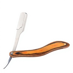 Navaja de Afeitar Recta con Mango de Madera, Acero Inoxidable de Alta Calidad, Cuchilla Única para Afeitar la Cara y el Cuerpo, Suave y Cómoda, Uso Profesional, Masculina - Product Image 2