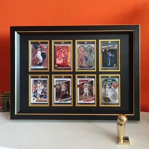 Cadre de présentation mural en bois massif avec logo personnalisé pour cartes Pokémon TCG, Yu-Gi-Oh, cartes de sport et cartes PSA. - Product Image 4