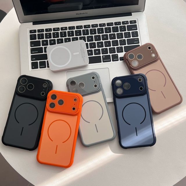 Corning Acrylic Lens Bracket Magnetic Absorption Anti-Fall Mobile Phone Case for 17promax & 16promax Protective Cover