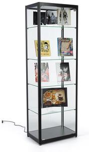 Bon marché, <span class=keywords><strong>vitrine</strong></span> de tour d'affichage en verre commerciale pour objets de <span class=keywords><strong>collection</strong></span>, <span class=keywords><strong>vitrine</strong></span> à cadre en aluminium verrouillable - Product Image 3