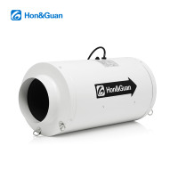 Ventilateur de gaine en ligne à flux mixte silencieux Hon&Guan 6 pouces 283 CFM CE 583 Pa, extracteur d'air fumé, ventilateur de ventilation EC pour salle de bain et cuisine