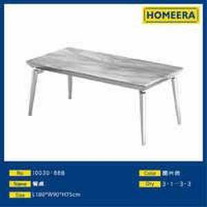 Tavolo da Pranzo Homeera L180W90H75cm Rettangolare con Piano in Pietra Microcristallina e Gambe in Metallo, Design Moderno e Minimalista - Product Image 1