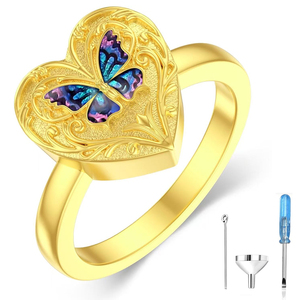Кольца-бабочки из нержавеющей стали с эмалью - Product Image 1