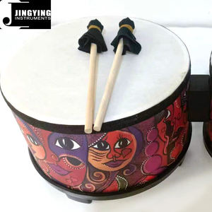 2024 Jingying Music Orff <span class=keywords><strong>Instrumento</strong></span> de percusión para niños, venta al por mayor 8 + 10 pulgadas <span class=keywords><strong>Bongo</strong></span> Drums Hand Clapped Drum African Drum - Product Image 3