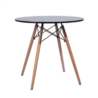 Ventes directes d'usine Table basse sur pied en bois Salle à manger 2 4 personnes Table ronde moderne du milieu du siècle pour cuisine Salon