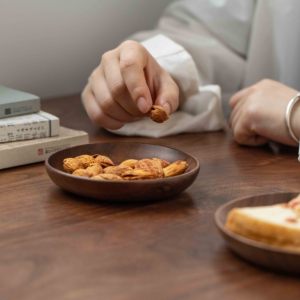 Factory Direct High Quality 12 cm Round Shape <strong>Wooden</strong> Serving <strong>Plate</strong> and Dish for Kitchen or Party - Product Image 3