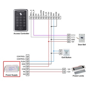 대 혼자서 접근 제한 체계 장비 180kg 전기 자석 자물쇠 12V 전력 공급 출구 단추 전 세트 문 열려있는 입장 체계 - Product Image 6