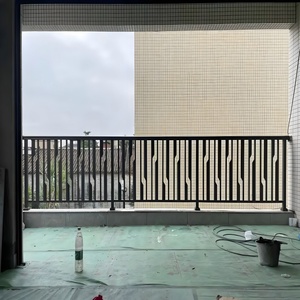 Decorative Scroll Balcony <strong>Railings</strong> and Galvanized Steel Handrail for Traditional House Terrace Safety - Product Image 3