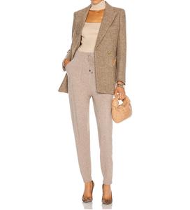 Giacca personalizzata alla moda invernale con risvolto lungo Tweed <span class=keywords><strong>Blazer</strong></span> da <span class=keywords><strong>donna</strong></span> abbigliamento Casual cappotti monopetto <span class=keywords><strong>a</strong></span> <span class=keywords><strong>righe</strong></span> da <span class=keywords><strong>donna</strong></span> - Product Image 5