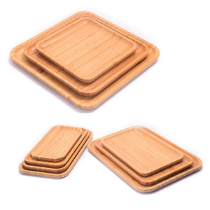 Vente <span class=keywords><strong>en</strong></span> gros de produits écologiques assiettes <span class=keywords><strong>et</strong></span> plateaux <span class=keywords><strong>en</strong></span> bois de <span class=keywords><strong>bambou</strong></span> réutilisables ensembles de vaisselle plateaux de service vaisselle avec logo personnalisé - Product Image 1