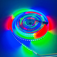 Bande lumineuse LED RGB adressable à pixels pleine couleur DC12V WS2815 5050 RGBIC, éclairage à pixels individuels 2815ic 144D