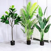 Arbre et Plantes Artificiels pour la Décoration Intérieure, Bonsaï en Plastique, Pots de Plantes pour Aménagement Paysager, Faux Palmiers Modernes d'Intérieur