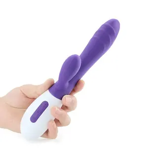 G-spot Dual Vibration Threads Rabbit Vibrator USB Rechargable Virbator