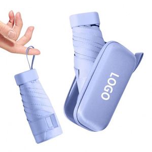 New Mini 5 Folding Flat Handle Umbrella Pocket Size Anti Uv Protection Compact <b>Small</b> Umbrellas for Rain - Product Image 2