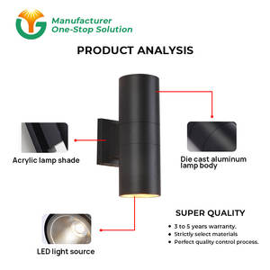 <span class=keywords><strong>Applique</strong></span> murale LED nordique pour extérieur, jardin, haut et bas, IP65, étanche, blanc chaud, éclairage pour marches, escaliers, façade de <span class=keywords><strong>maison</strong></span> - Product Image 2