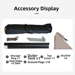 Tente de pique-nique familiale CHENYUE grande capacité pour 3-4 personnes, protection UV, installation en 3 secondes, tente de <span class=keywords><strong>camping</strong></span> automatique en fibre de verre pour l'extérieur - Product Image 6