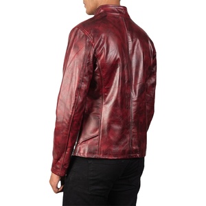 Veste en cuir de vachette de haute qualité pour homme, coupe-vent, en cuir souple, fermeture éclair, pour la moto, service OEM disponible - Product Image 5