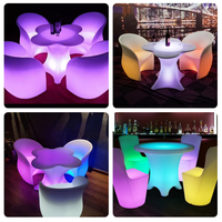 Meubles à Led rechargeables Table de bar à Led portable pour fête à la maison/Meubles de boîte de nuit Table lumineuse de club de meubles