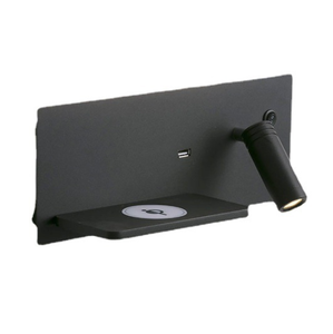 <span class=keywords><strong>Luz</strong></span> de lectura LED para cabecera de hotel con carga inalámbrica USB, <span class=keywords><strong>luz</strong></span> de lectura de pared montada junto a la cama - Product Image 2