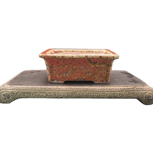 <span class=keywords><strong>Maceta</strong></span> para Bonsái Hecha a Mano con Esmalte Rojo Fuego y Arcilla de Alta Temperatura - Product Image 2