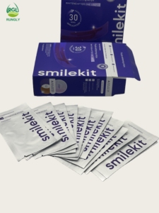 Tiras Blanqueadoras de Dientes RGL V34 con Sabor a Menta, 30 Minutos, para Eliminar Manchas Amarillas, Diseño Morado Natural, 14 Piezas para Uso Doméstico - Product Image 5