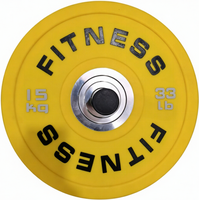 Plaques de musculation de qualité commerciale 5kg-25kg, plaques de barre d'haltères codées par couleur pour CrossFit, vente en gros